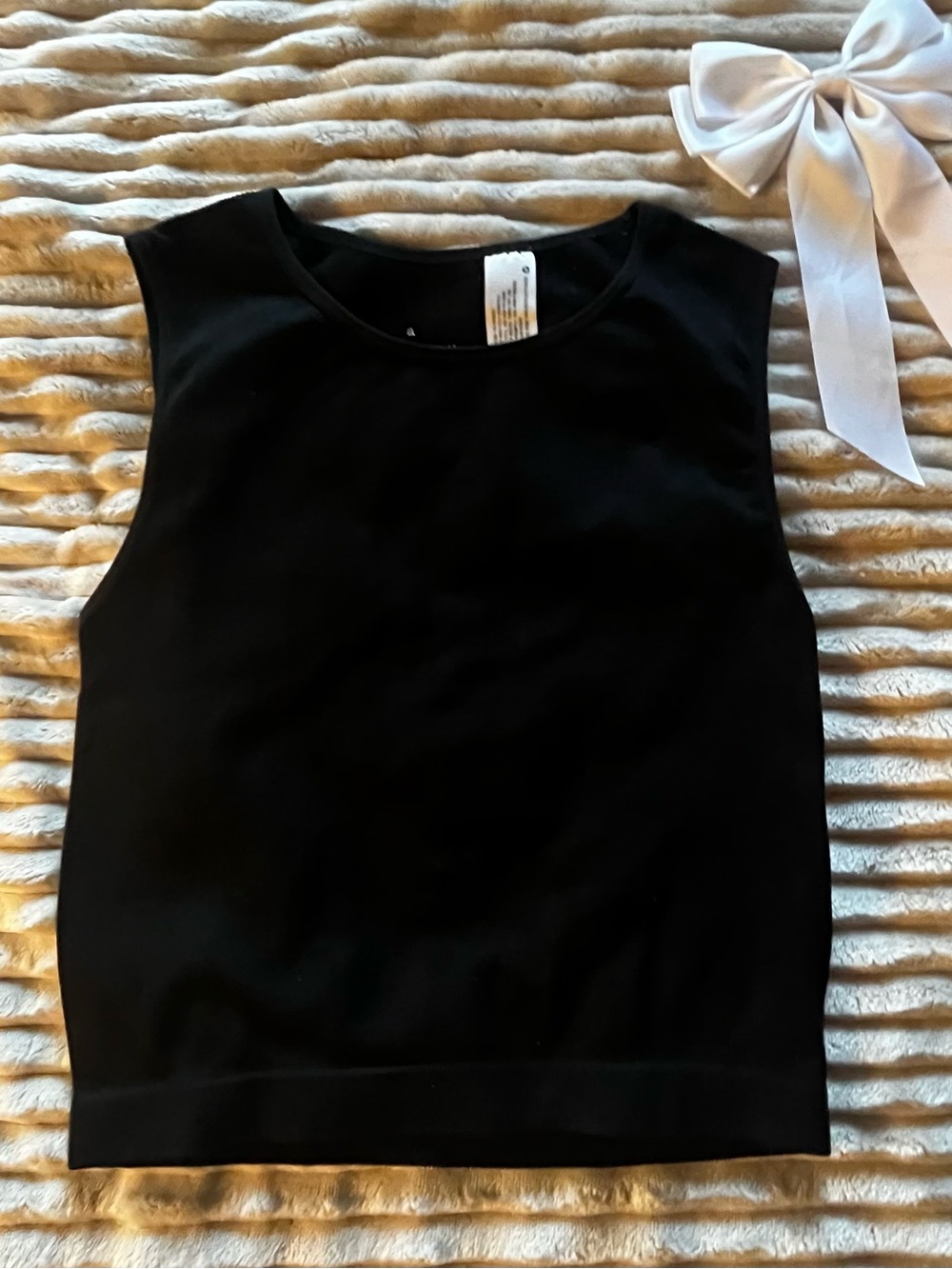 A New Day Black Ribbed Seamless Tank Top ♡